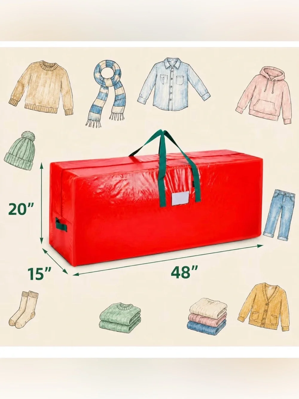 Christmas Tree Storage Bag - Red